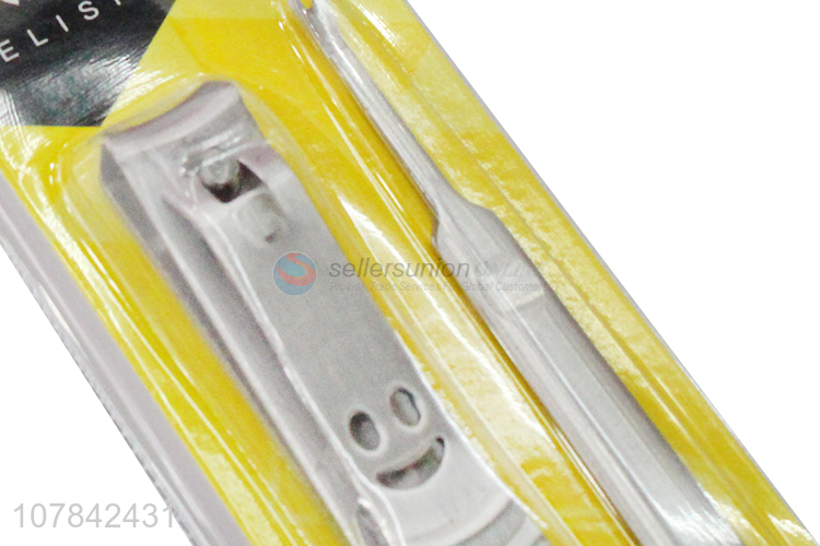 China manufacturer nail care stainless steel nail cutter with nail file