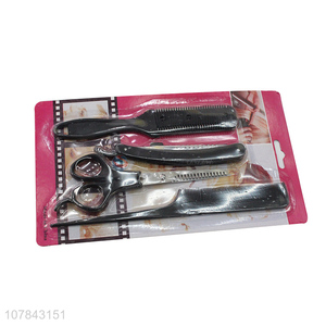 Hot selling hair cutting thinning scissors set with combs