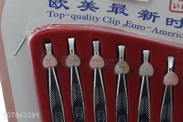 Promotional durable silver eyebrow tweezers eyelash extension