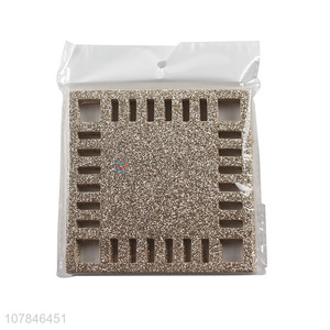 Hot selling sequin heat <em>insulation</em> pad home office coaster