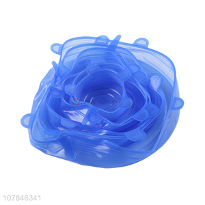 New arrival blue soft silicone fresh-keeping cover