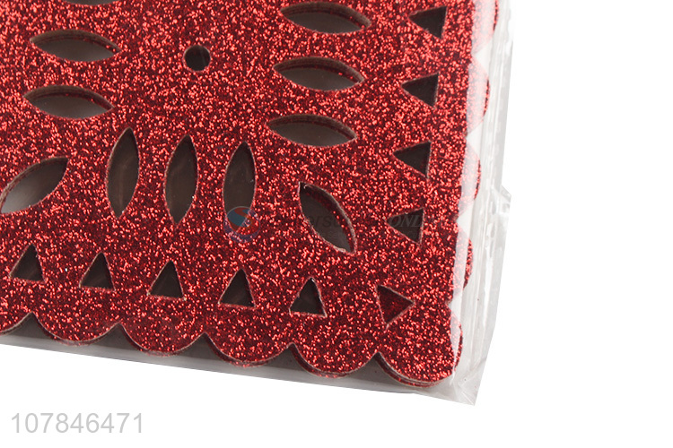 China Export Red Hollow Office Universal Coaster Insulate Placemat