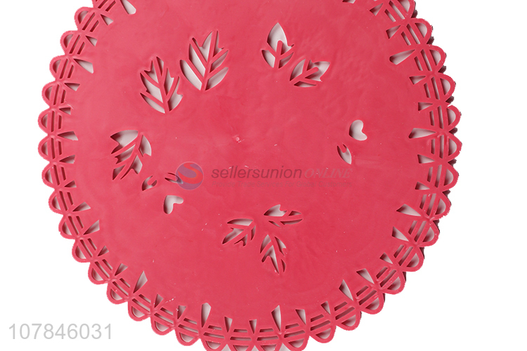 New design red round placemat household dining insulate placemat