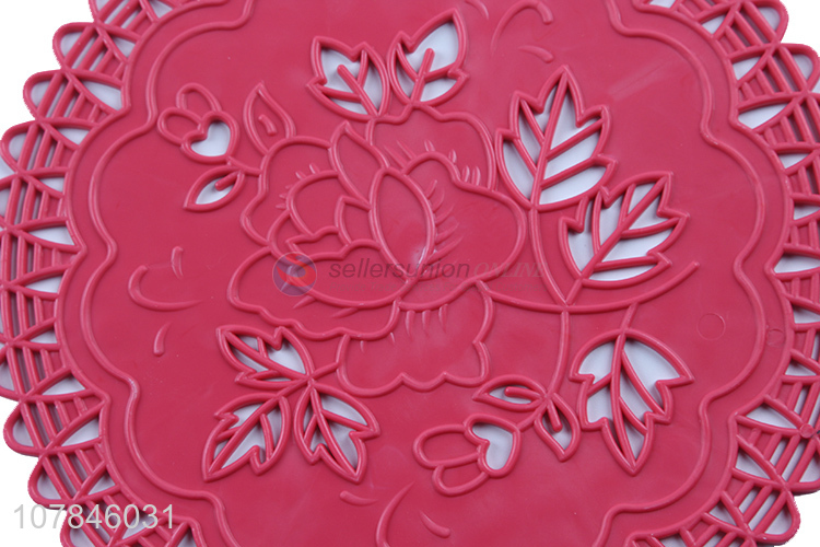 New design red round placemat household dining insulate placemat