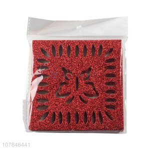 High quality red plastic coaster universal <em>insulation</em> pad