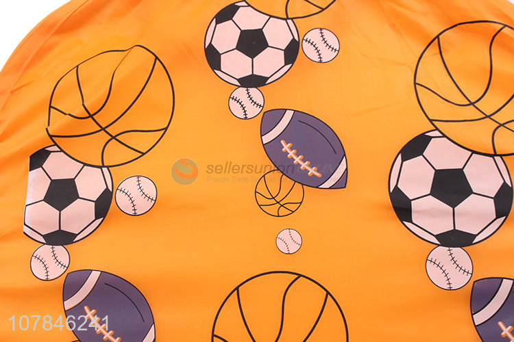 Yiwu wholesale orange printing storage basket dirty clothes hamper