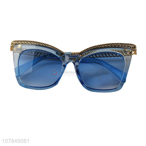 Wholesale Blue Lens Gold Legs Sunglass Best Eyeglasses