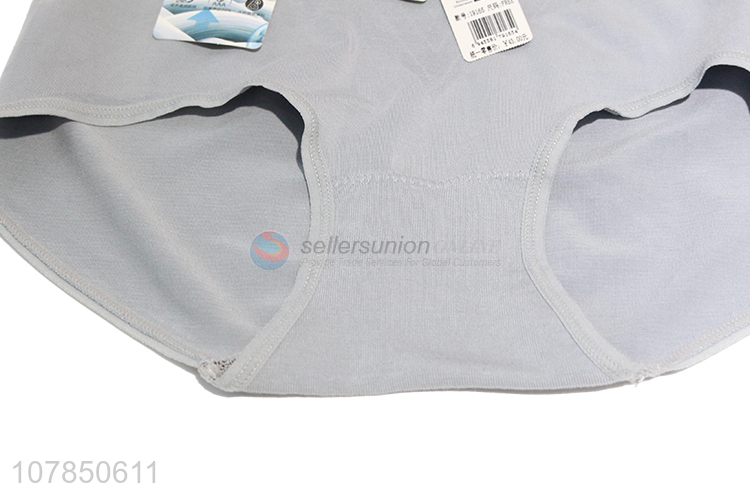 Hot sale grey cotton breathable seamless panties