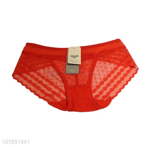 Explosive design red gauze panties sexy ladies underwear