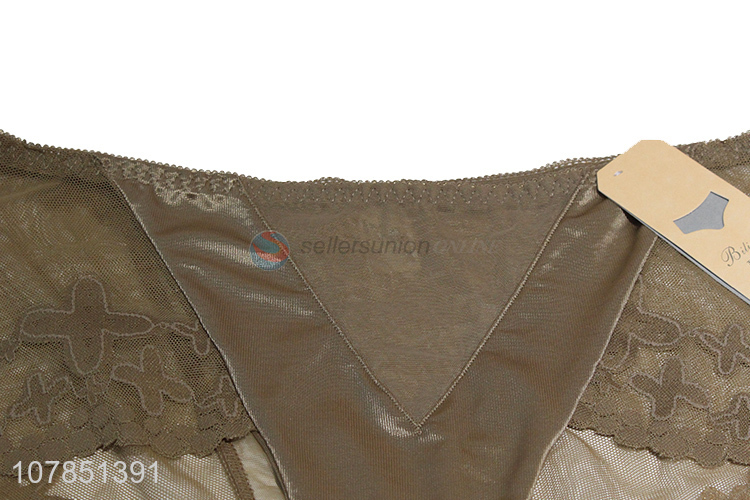 High quality gauze lace sexy seamless panties for ladies