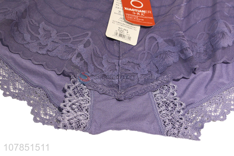 Good price purple modal lace seamless panties for women