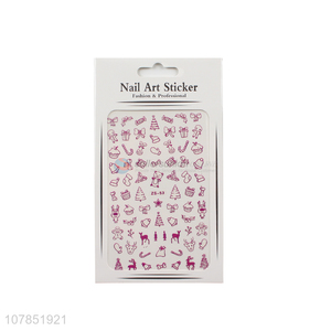 Wholesale vendor kawaii Christmas nail decals nail art sticker