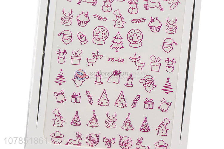 High quality Christmas series nail stickers fingernail art sticker