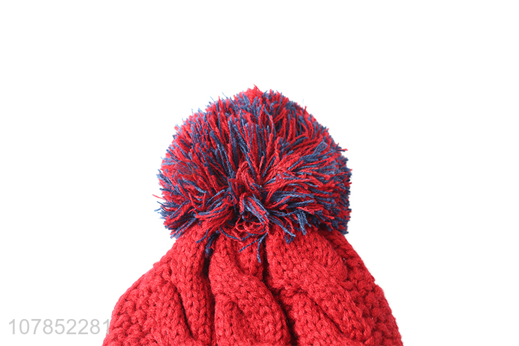 Yiwu market women winter warm bonnet beanie cap knitting hat