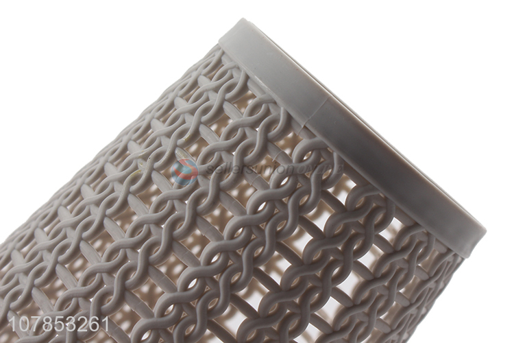 New design grey plastic basket household trash can