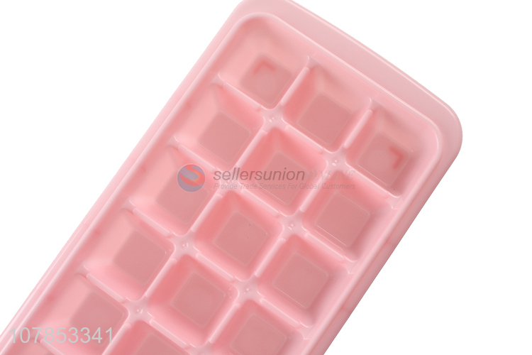 Wholesale pink ice box food grade silicone ice tray mold