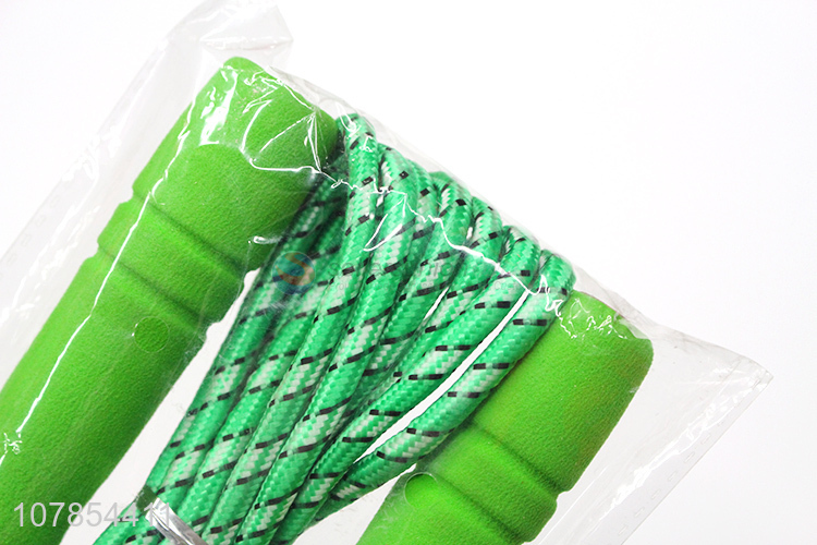 Private label training fitness bodybuilding sponge handle adjustable jump rope