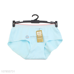 China wholesale blue cotton breathable elastic panties for lady