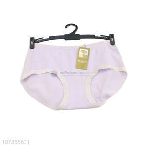 Fashion style purple soft cotton women underwear panties for sale