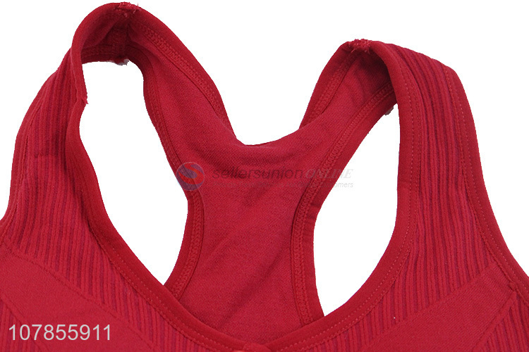 Wholesale cheap price red sports yoga bra underwear for lady