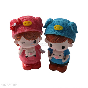 Low price art crfats resin lovers doll for tabletop decoration