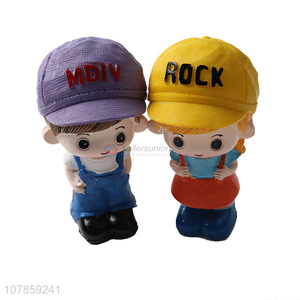 Hot sale decorative resin couple doll resin statuette figurines