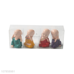 Online wholesale creative ornaments resin little monk statuettes