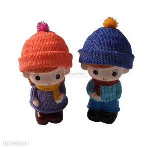 Yiwu market creative resin lovers doll resin figurine for gifts