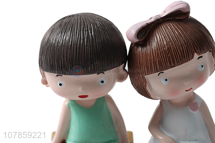 High quality resin couple doll resin couple figurine for decor