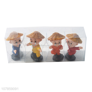 China wholesale resin little monk statuette car ornaments