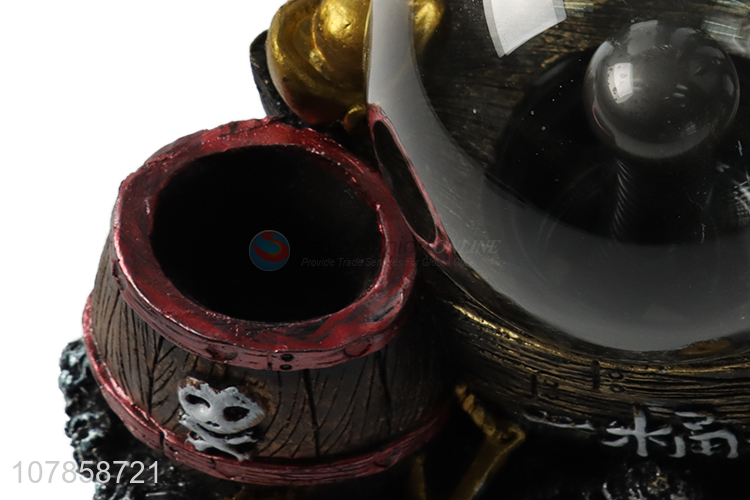Hot product resin skull statue static plasma ball lamp resin crafts