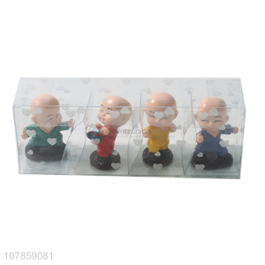 High quality resin little monk figurine home oraments