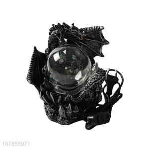 Hot sale creative craft resin dragon figurine static plasma ball lamp