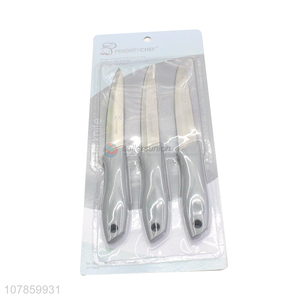 Low price stainless steel household fruit knife three-piece set