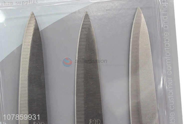 Low price stainless steel household fruit knife three-piece set