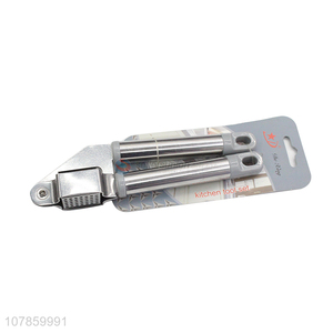 Good price silver stainless steel garlic press kitchen gadget