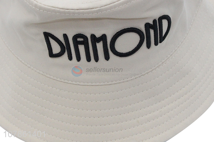 Popular products beige fashion embroidery fisherman cup hat