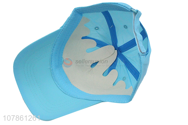 Wholesale low price blue outdoor sports baseball hat for children