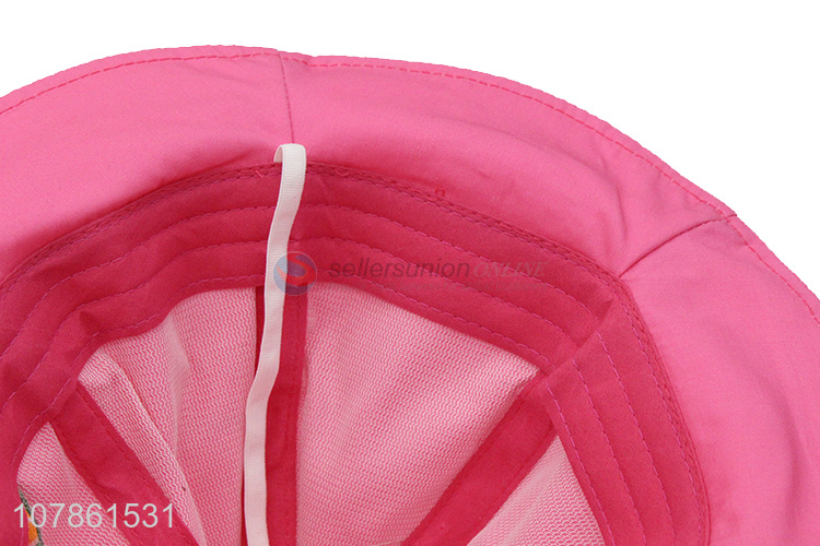 China products rose red windproof children fisherman hat