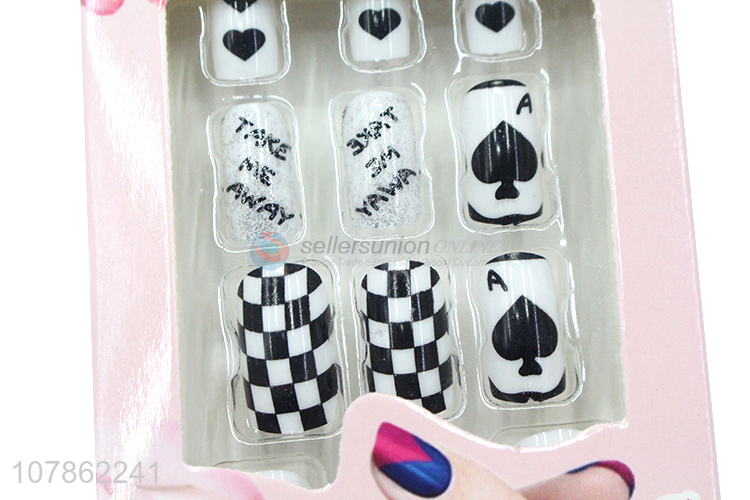 Cool Design Pre-Glued Fake Nail Tips Set For Sale