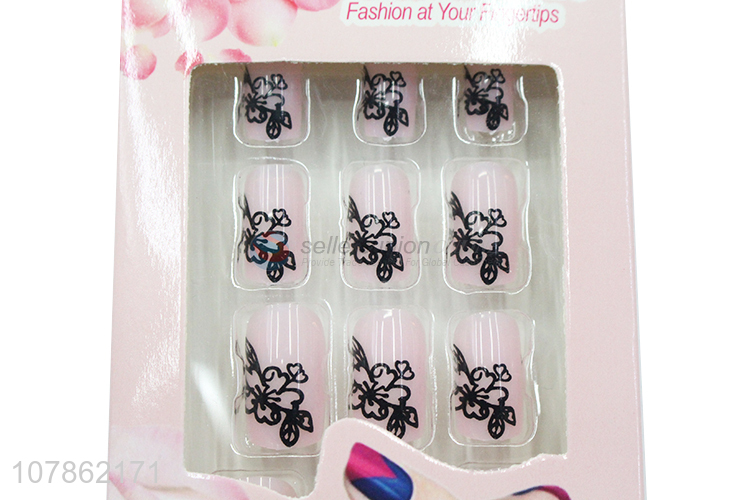 Fashion False Nail Tip Art Design Nails Tips With Glue