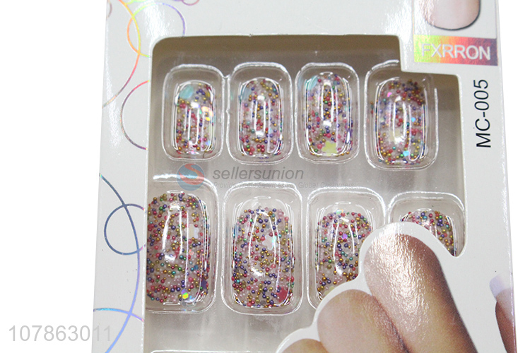 Cool Design Full Cover Artificial Nail Tips Fake Nail With Glue