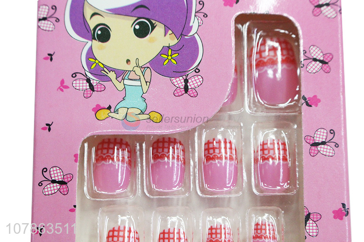 Good Sale Kids Nail Care Tips Non-Toxic Artificial Fingernails