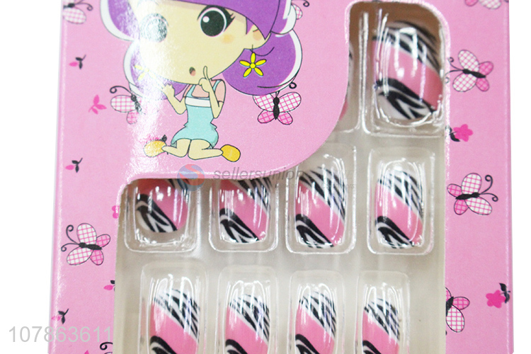 Hot Sale Press On Fake Nails Artificial Nail Tips For Kids
