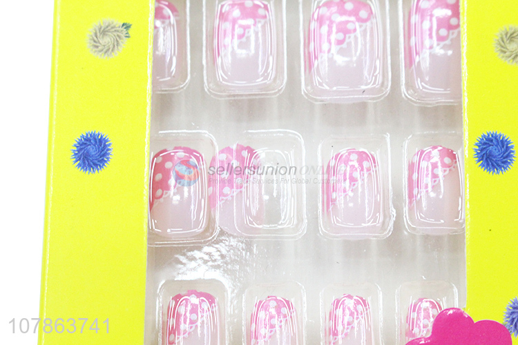 Best Sale Kids Beautiful Nails Artificial Fake Nails Set