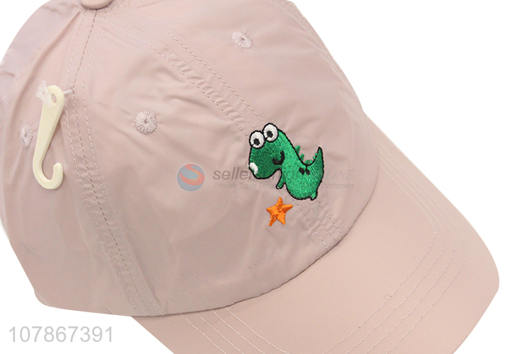 Creative embroidery dinosaur cartoon baseball cap children sun hat