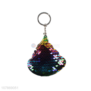 Hot Selling Colorful Sequins Keychain Cool Key Ring