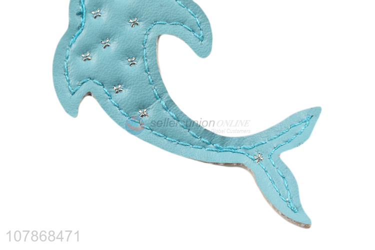 Best Sale Pu Leather Dolphin Keychain Best Key Ring