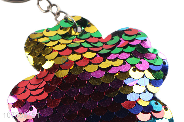 Good Sale Colorful Sequins Key Chain Cheap Key Ring