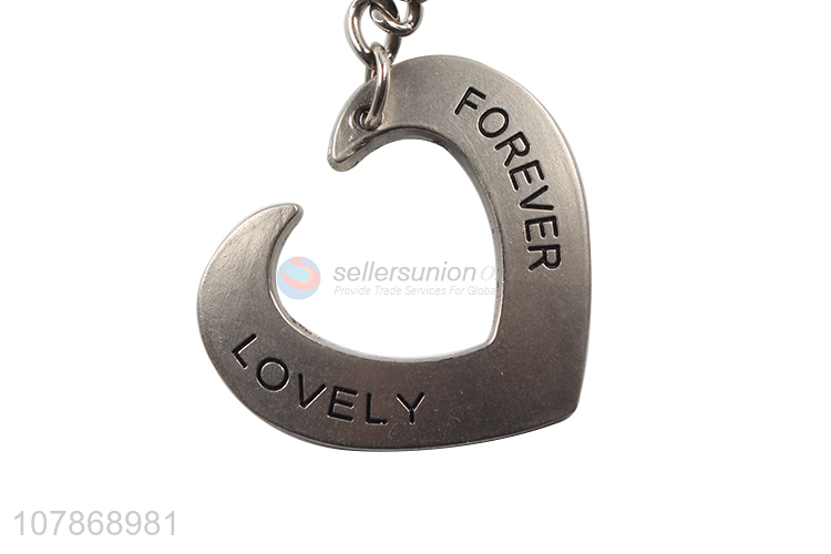 Custom Alloy Heart Shape Key Chain Fashion Metal Key Ring